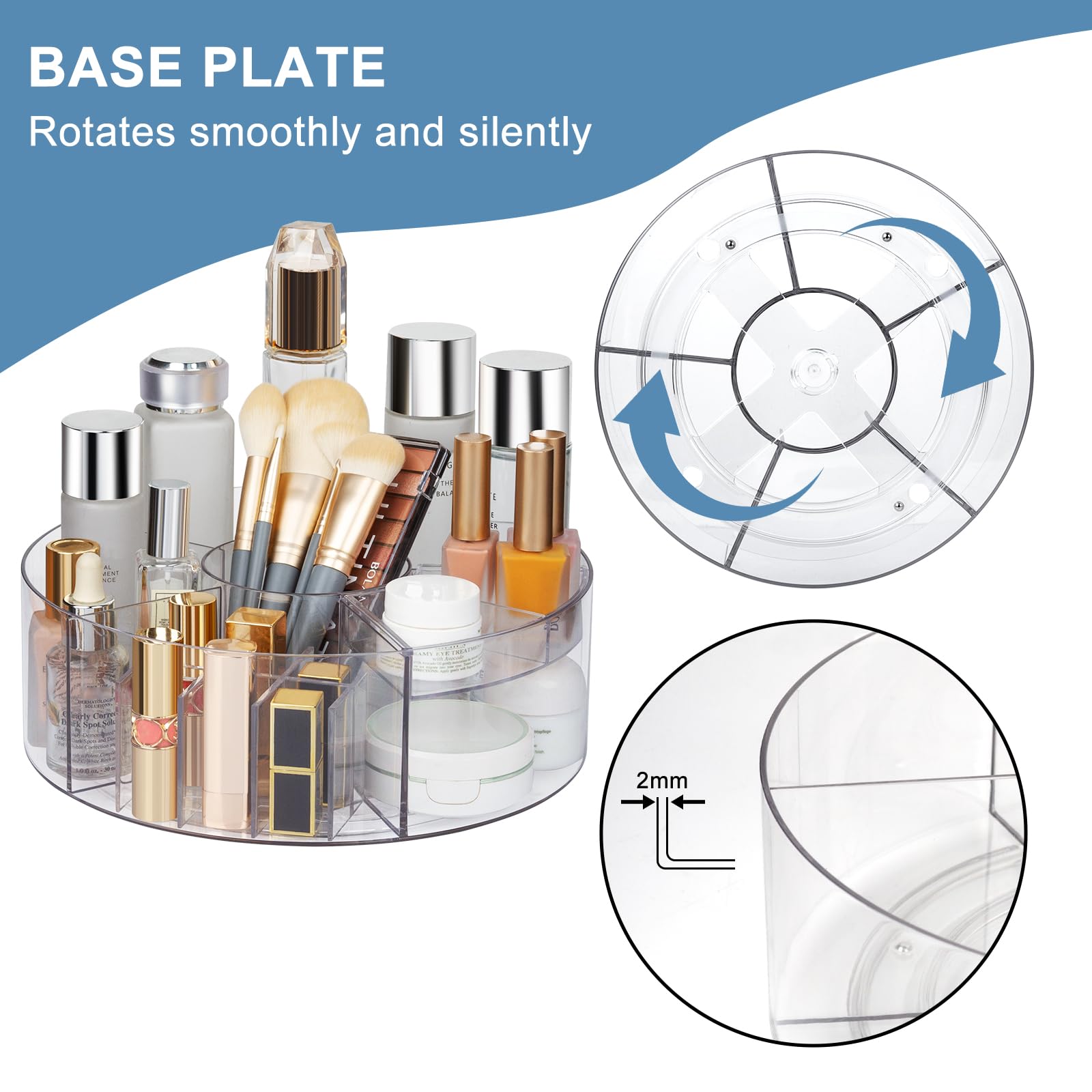 Dezzer drop-in tray helps separate smaller items for tidy storage.