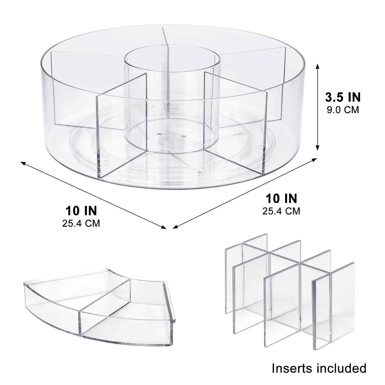 Dezzer thick transparent plastic reveals contents at a glance for quick picks.
