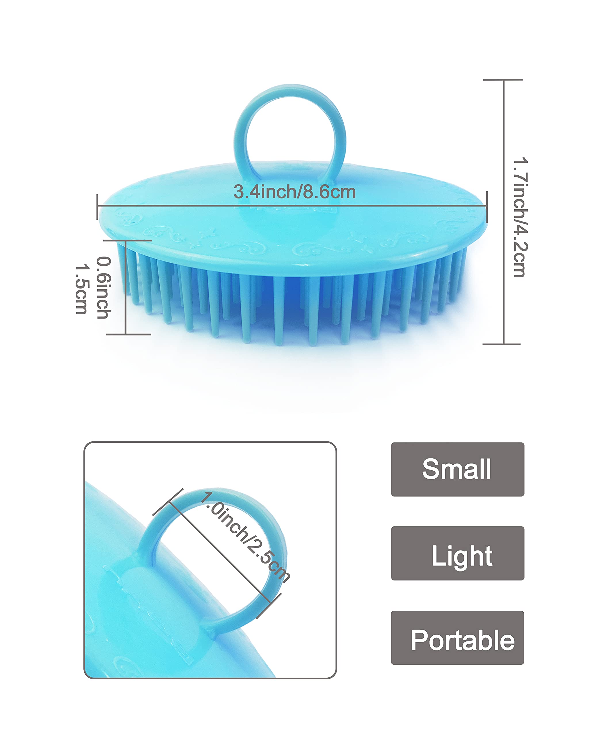 DF DUALFERV hair scrubber three colors two per color for family sharing