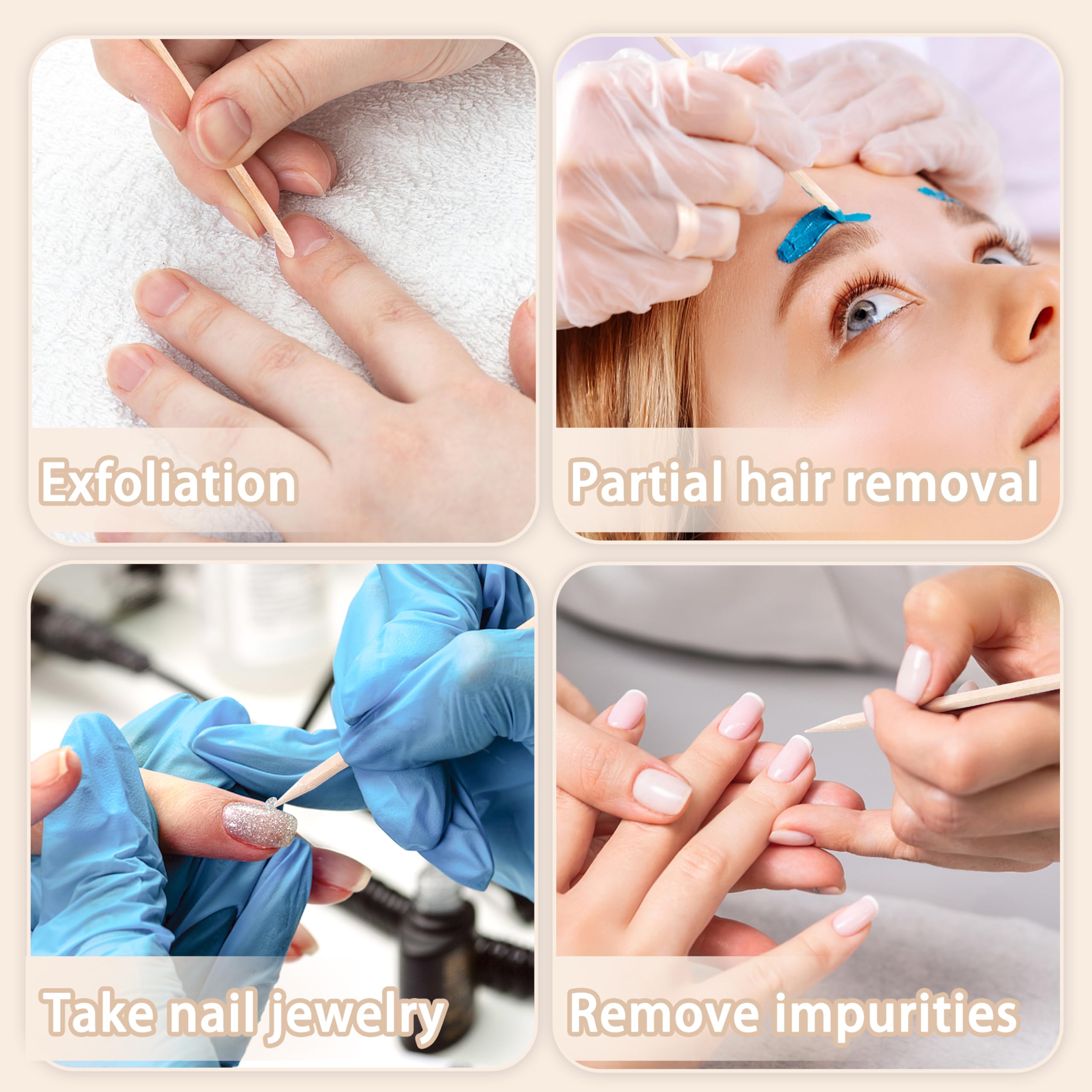 DF DUALFERV manicure sticks for nail art prep and debris removal