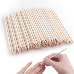 DF DUALFERV orange sticks cuticle pusher wood for precise, gentle cuticle work