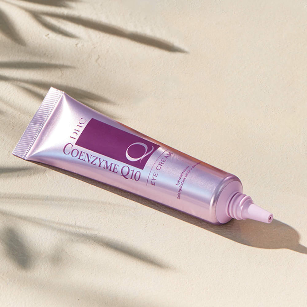 Hydration emphasis: eye cream applied with soft patting motion.
