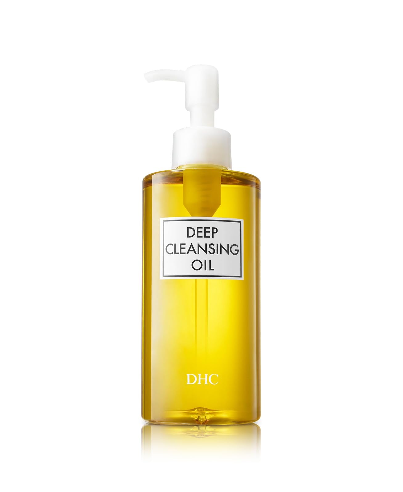 DHC Deep Cleansing Oil bottle for makeup removal and cleansing.