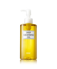 DHC Deep Cleansing Oil bottle for makeup removal and cleansing.