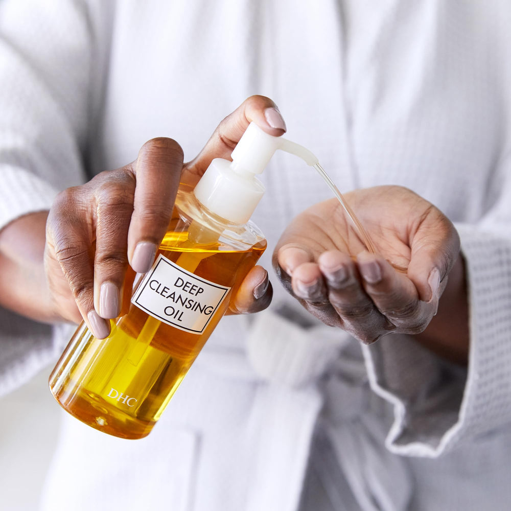 DHC Deep Cleansing Oil olive oil essence nourishes skin during cleanse.
