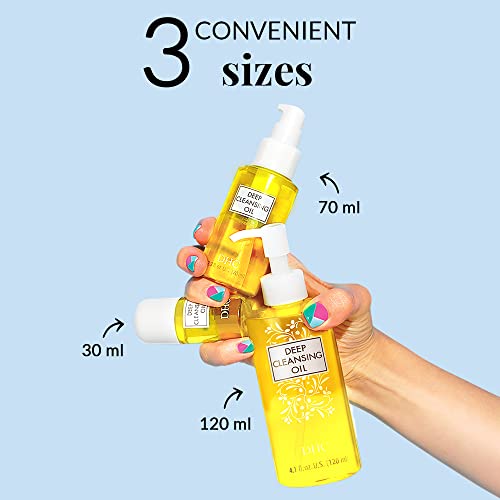DHC Deep Cleansing Oil rinse scene emphasizes residue-free finish