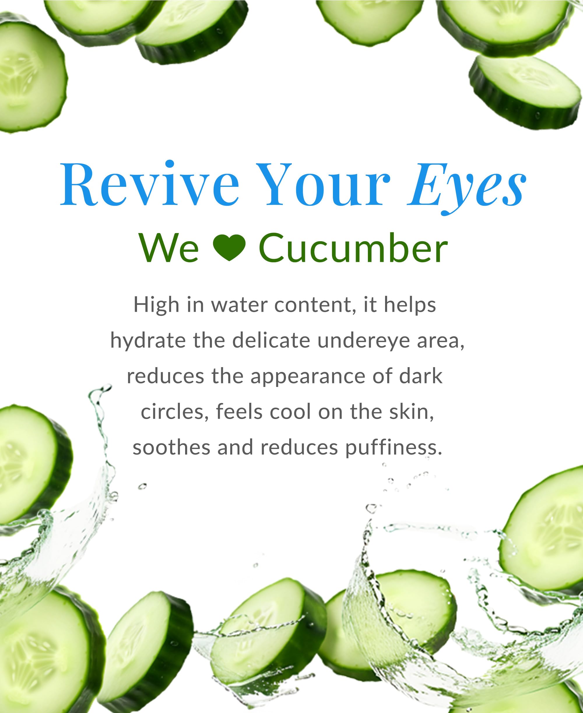 DHC Eye Bright licorice extract visual emphasizes soothing, calm under-eye skin.