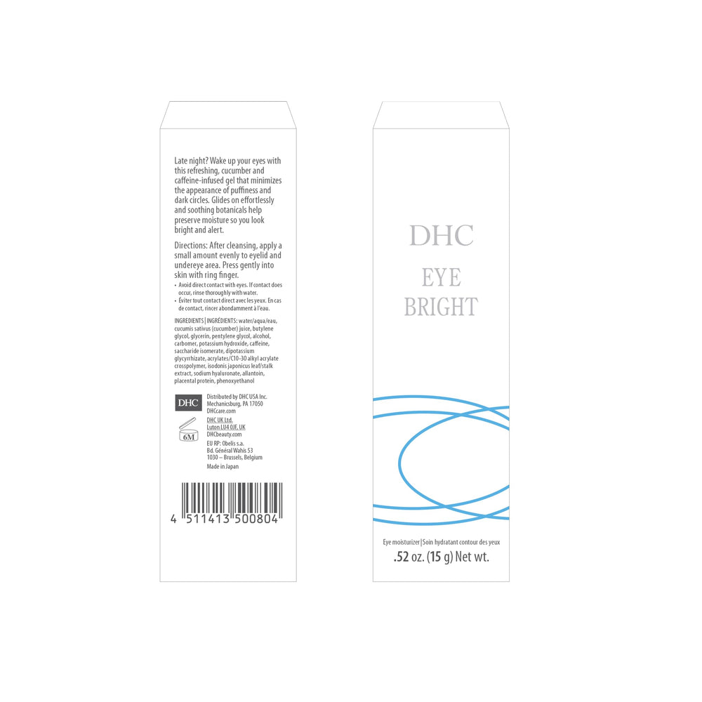 DHC Eye Bright night-use emphasis shows soothing overnight care for delicate skin.