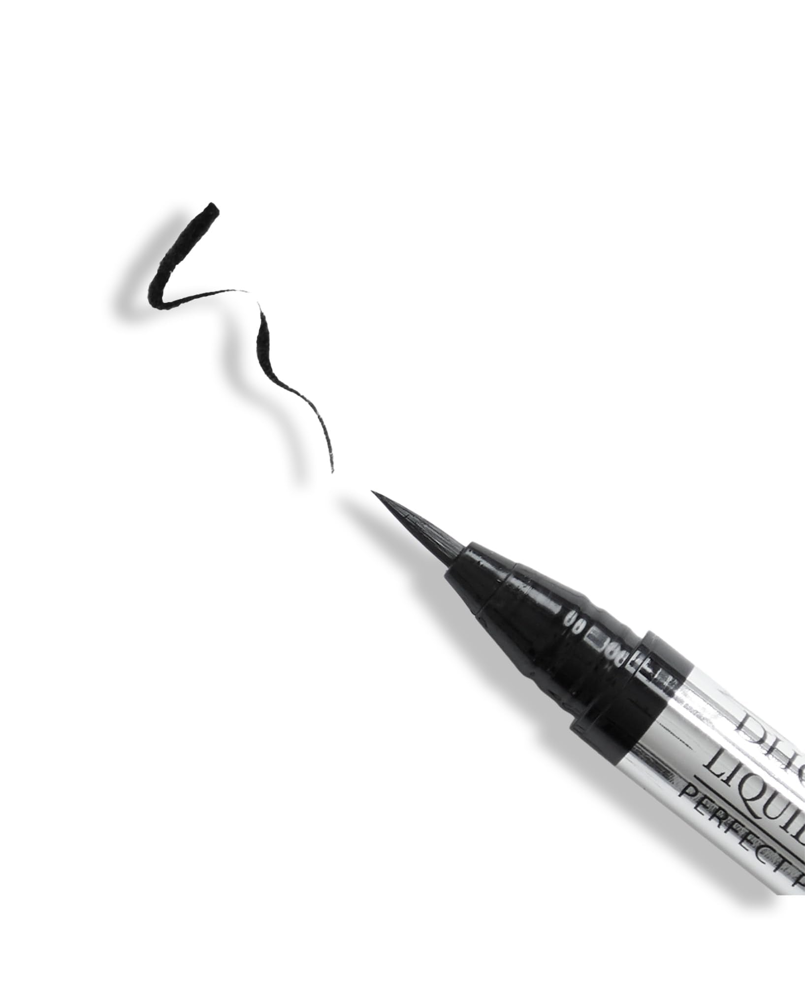 DHC Liquid Eyeliner EX precision-tip application for smooth, controlled strokes.