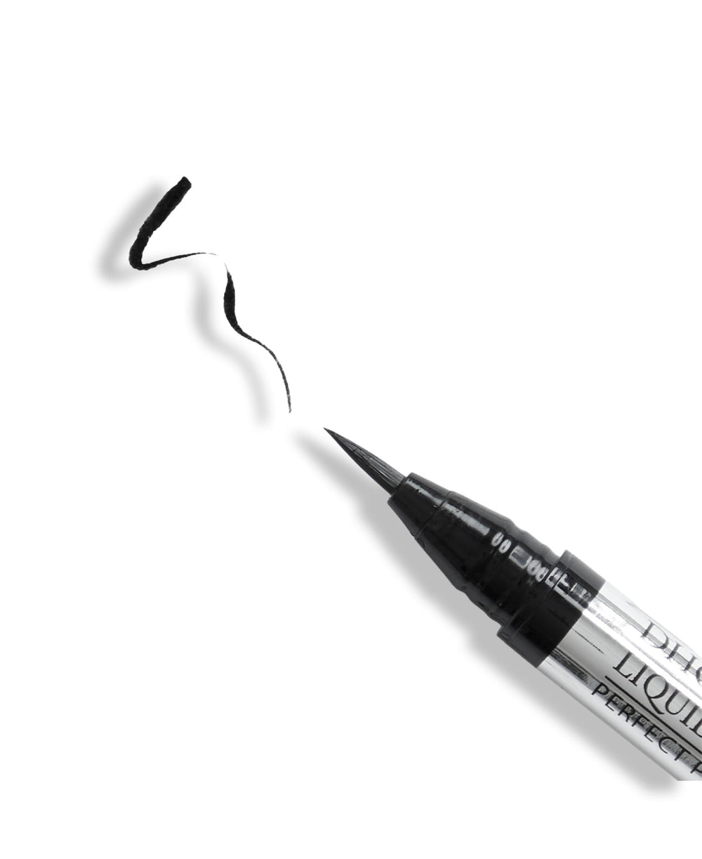 DHC Liquid Eyeliner EX precision-tip application for smooth, controlled strokes.