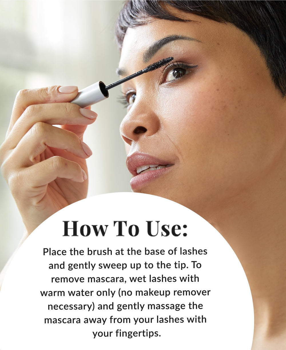 DHC no-flake formula closeup suggests smooth, clump-free lashes