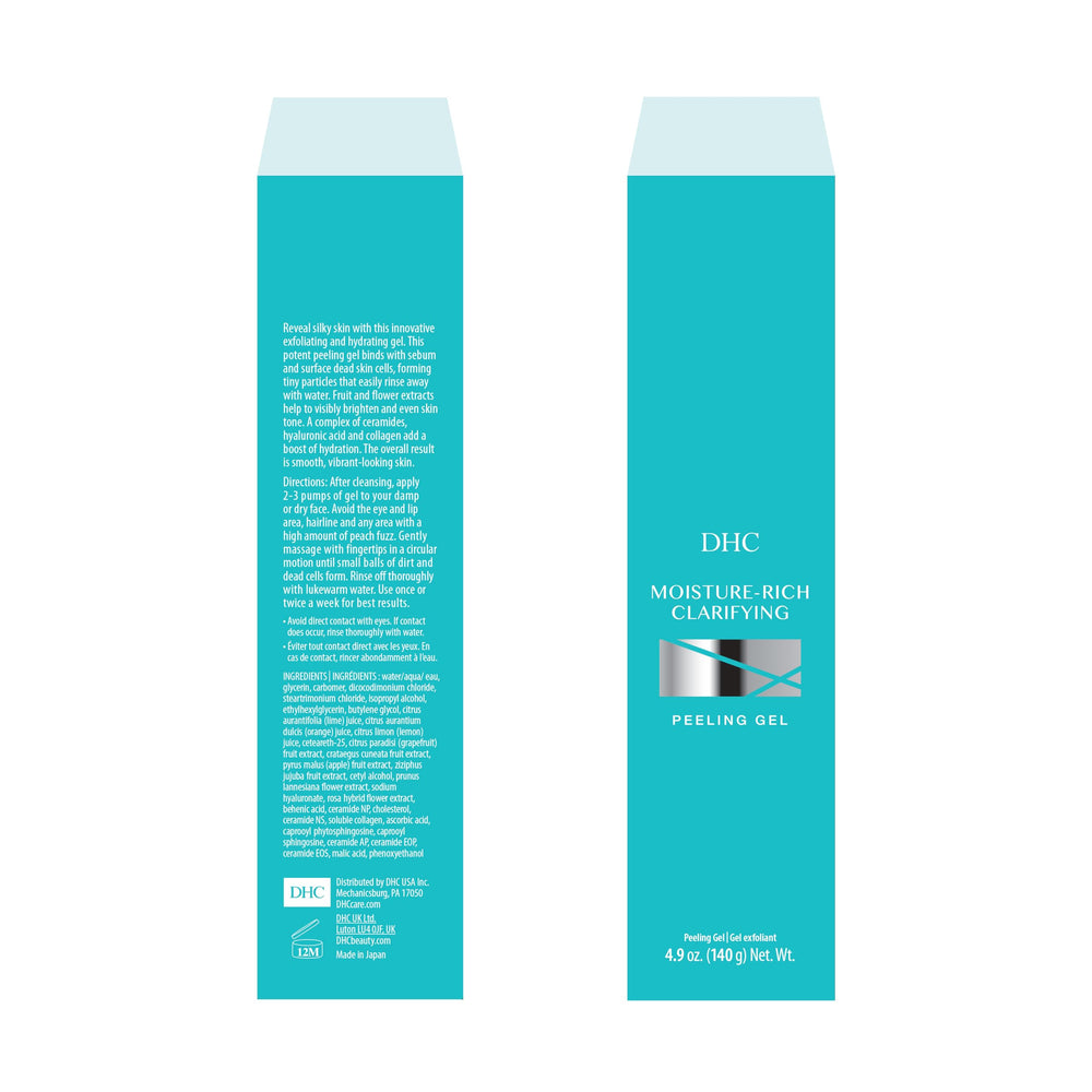 DHC bottle-back packaging image conveys suitability for all skin types.