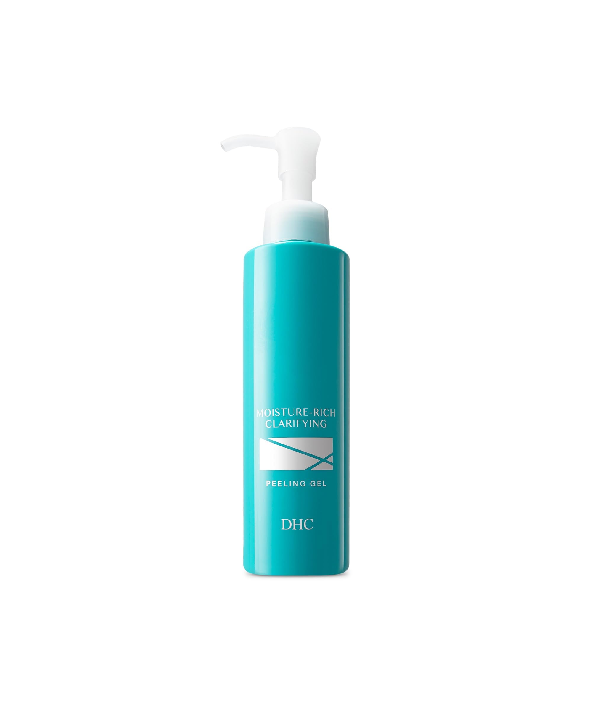 DHC Moisture-Rich Clarifying Peeling Gel bottle front shows premium packaging for daily care.