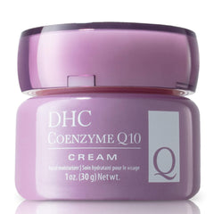 DHC Q10 Cream bottle closeup highlighting rich moisturizer for dry skin