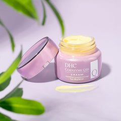 DHC Q10 Cream texture swatch showing creamy formula for hydration