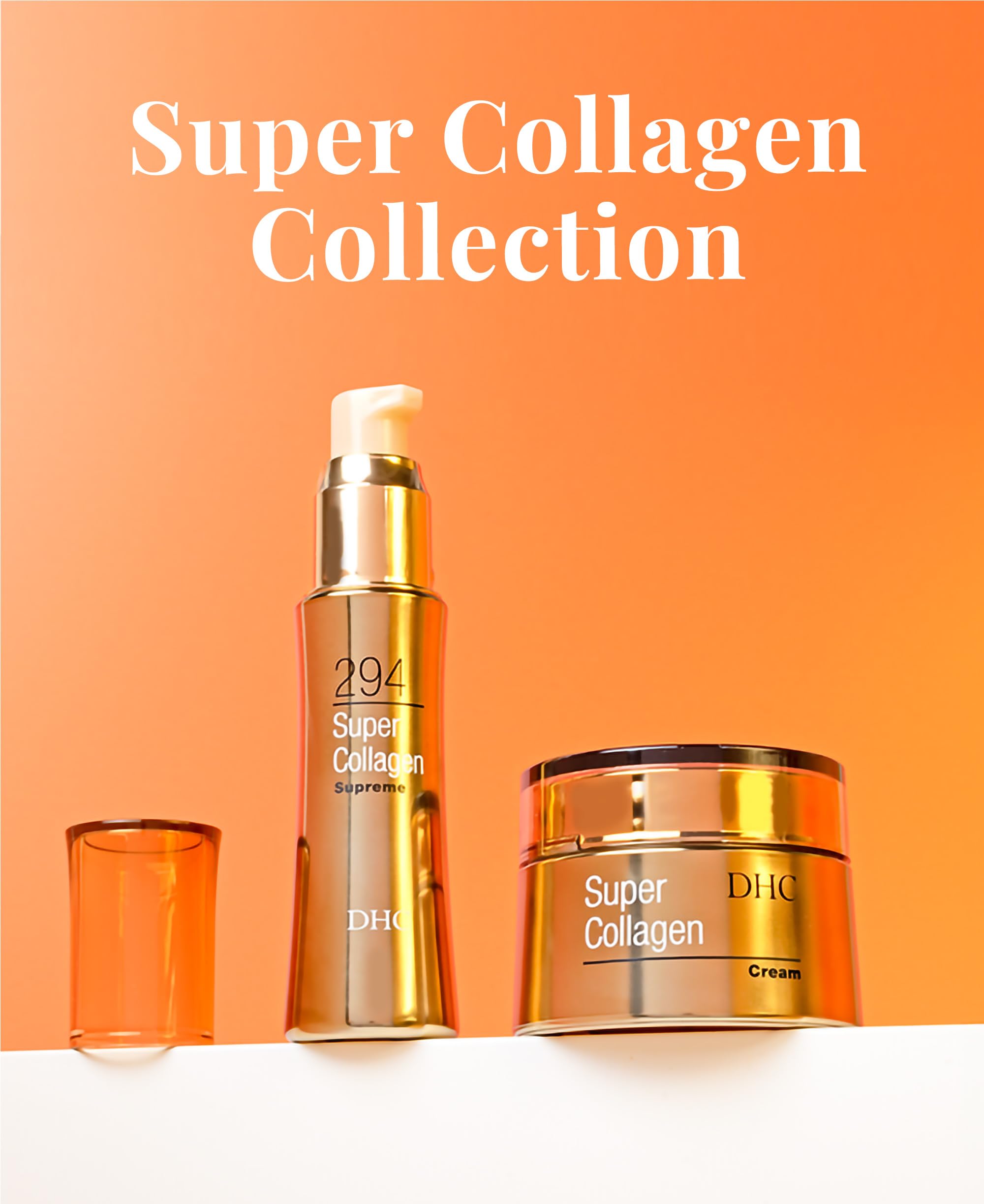 DHC Super Collagen Cream fragrance-free label on jar.