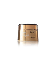 DHC Super Collagen Cream jar close-up showing fragrance-free formula for sensitive skin.