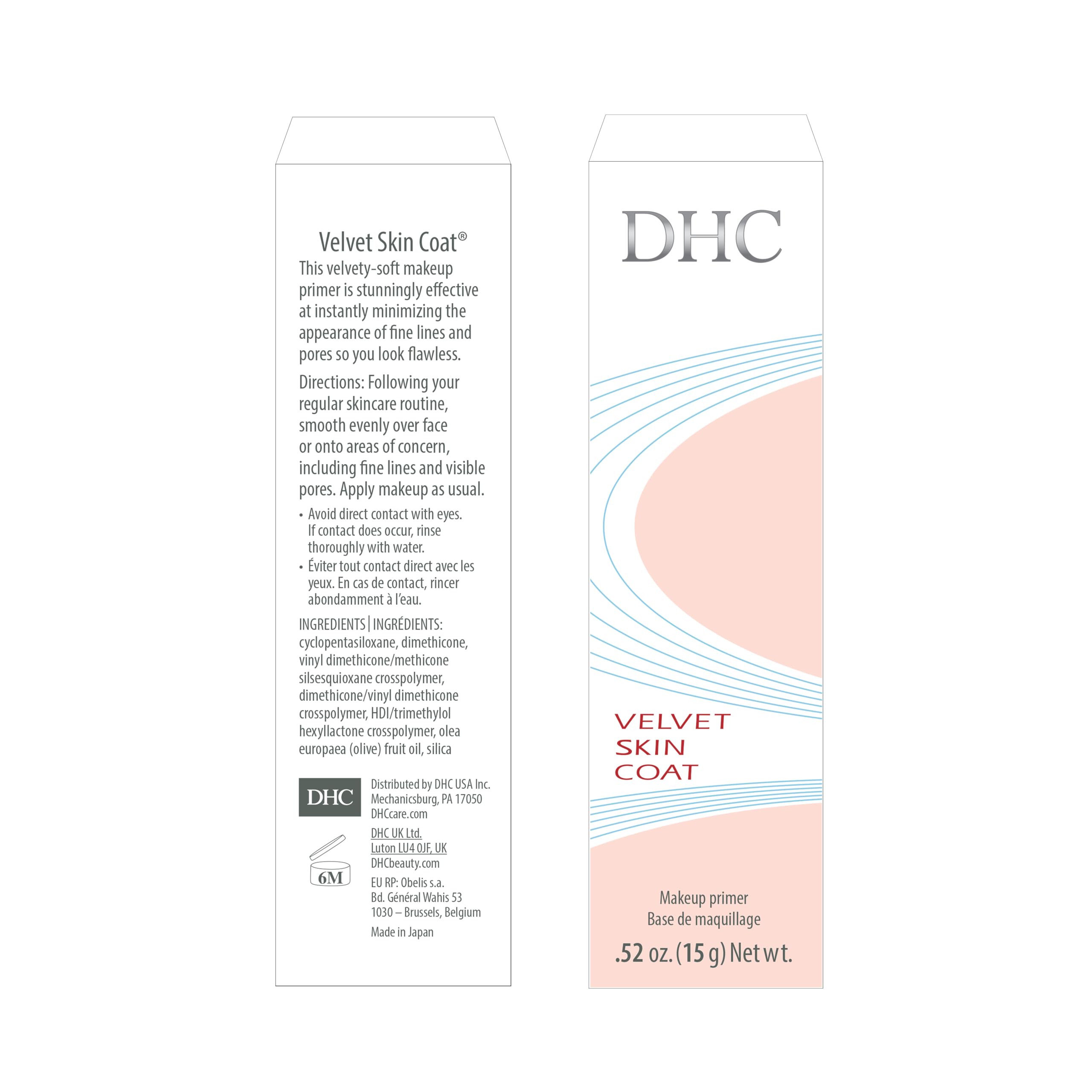 DHC Velvet Skin Coat botanical ingredients olive oil illustration.