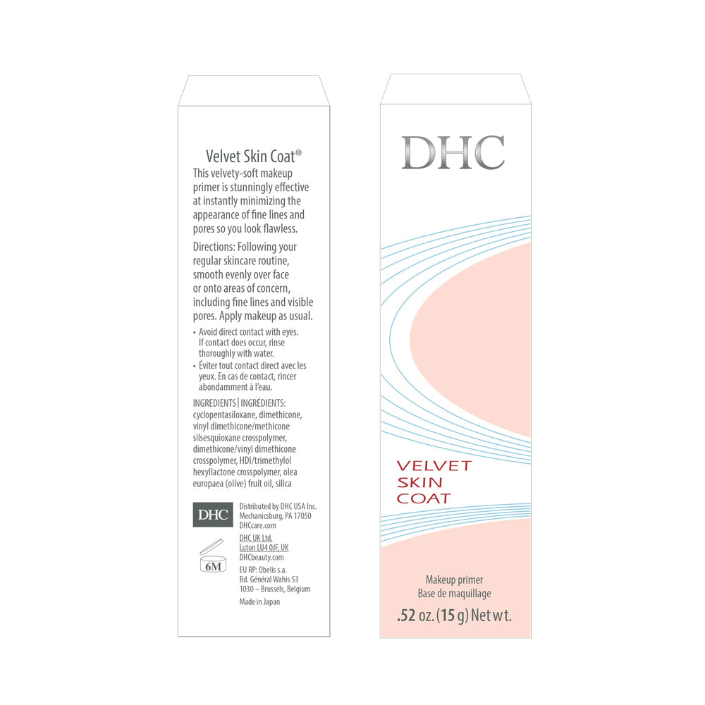DHC Velvet Skin Coat botanical ingredients olive oil illustration.