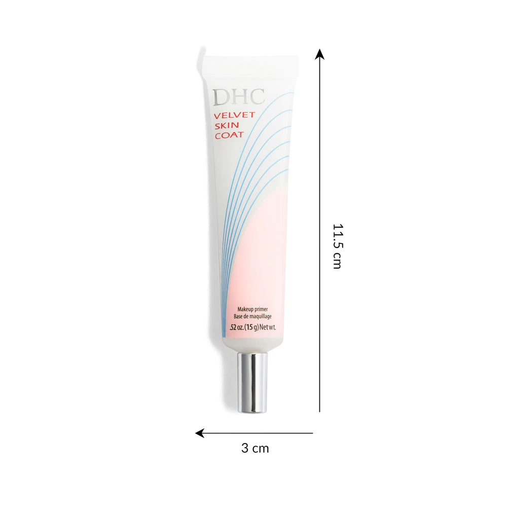 DHC Velvet Skin Coat pump or squeeze bottle with skin-matte look.