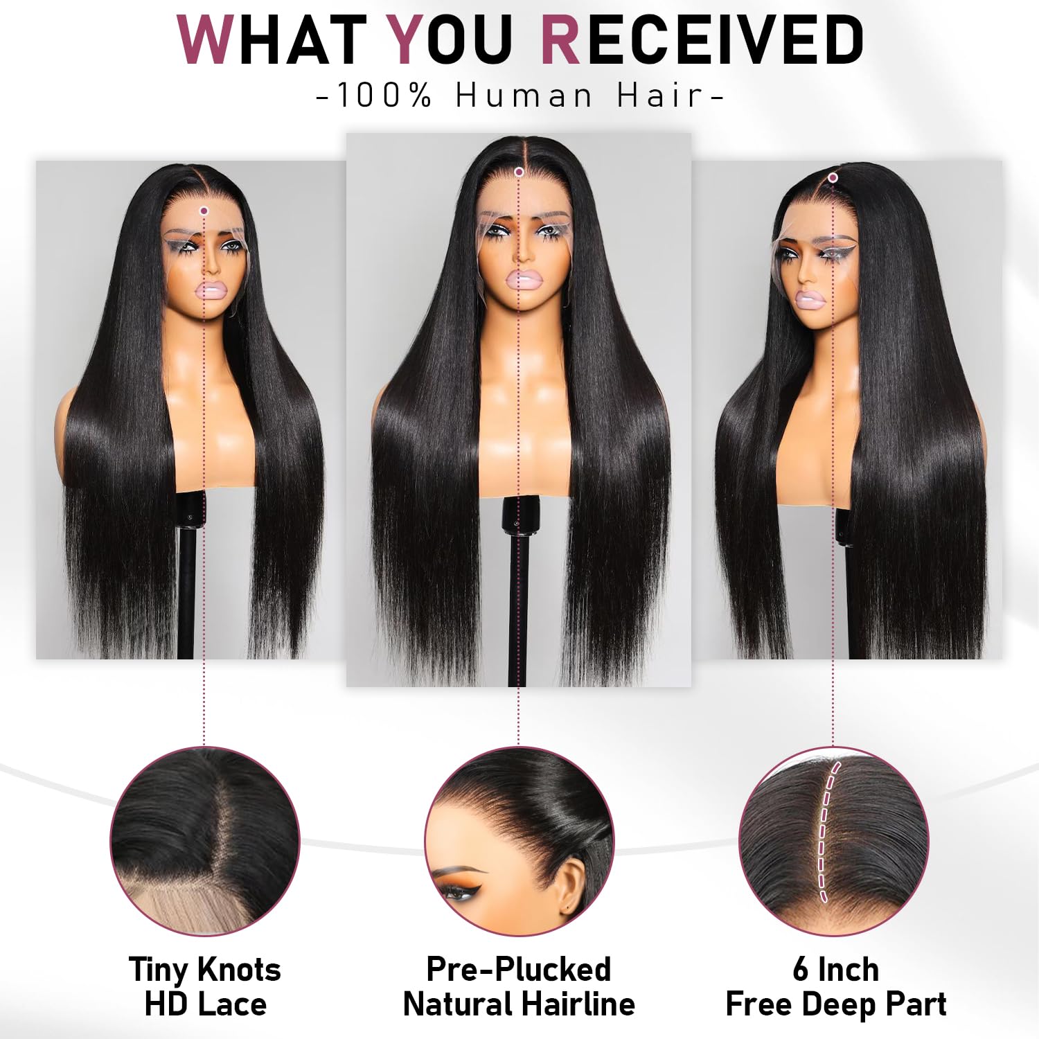 Dheridy 13x6 HD lace wig full density creates voluminous movement.