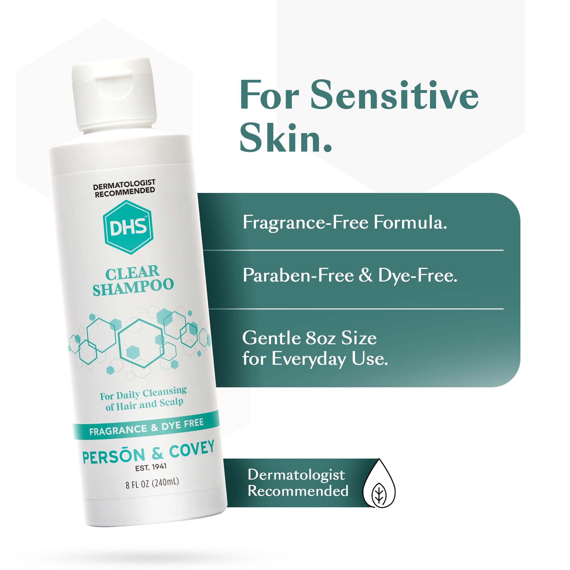 DHS Clear Shampoo texture with rich lather demonstrates gentle cleansing for curly or thin hair.