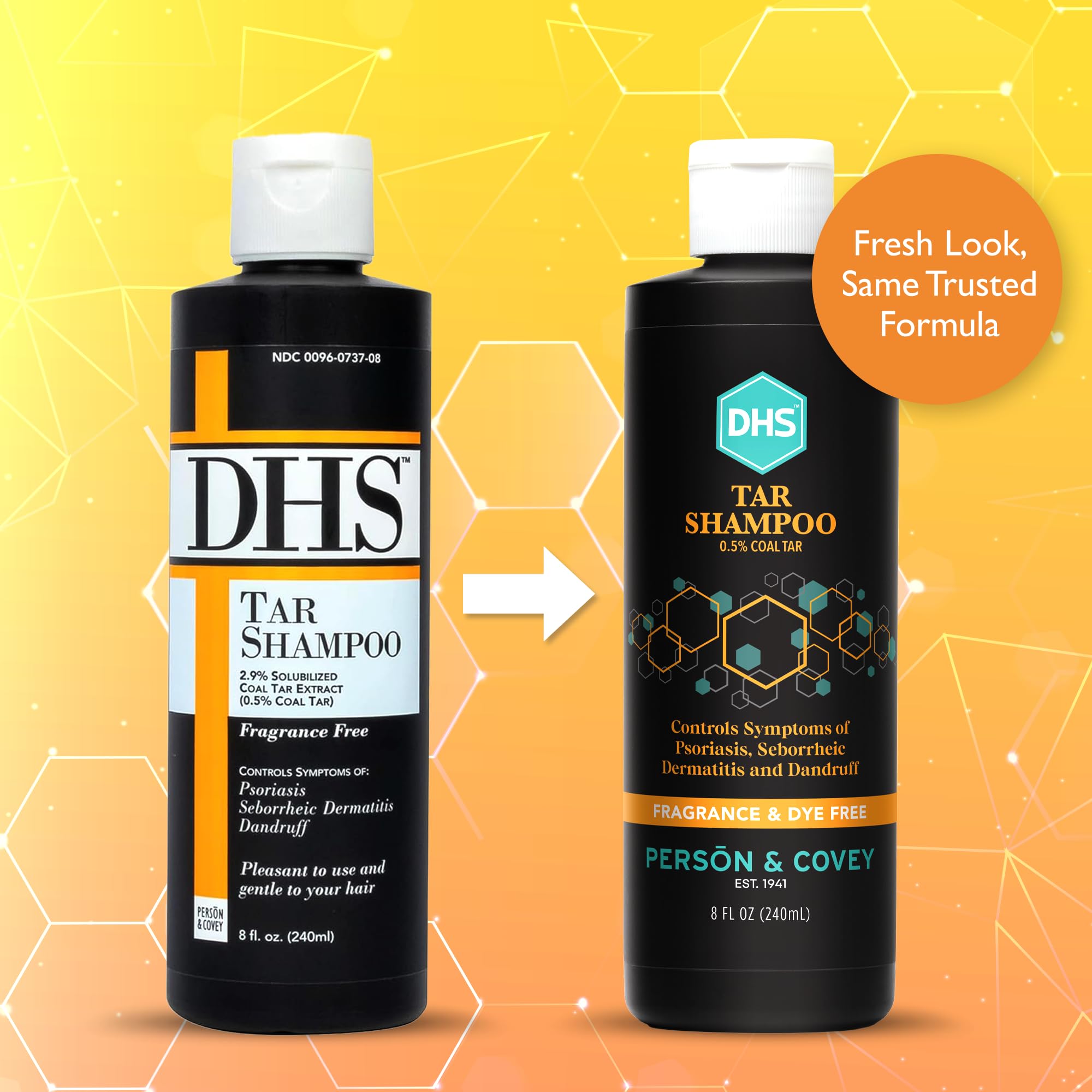 DHS Coal Tar Shampoo lather close-up shows soothing scalp care during washing.