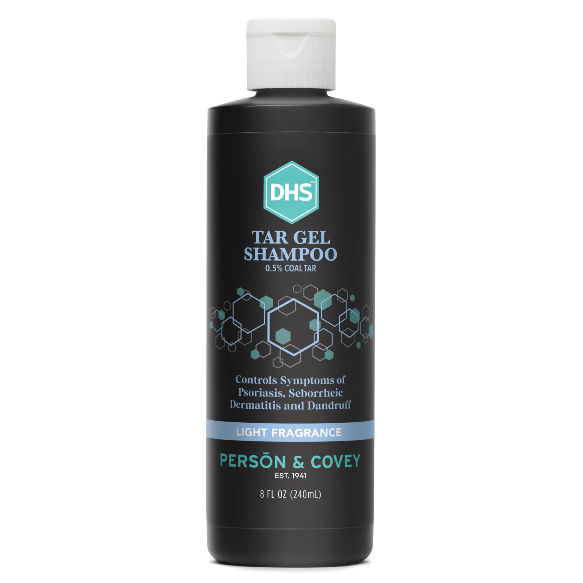 DHS T Gel Shampoo bottle front promoting deep scalp cleansing