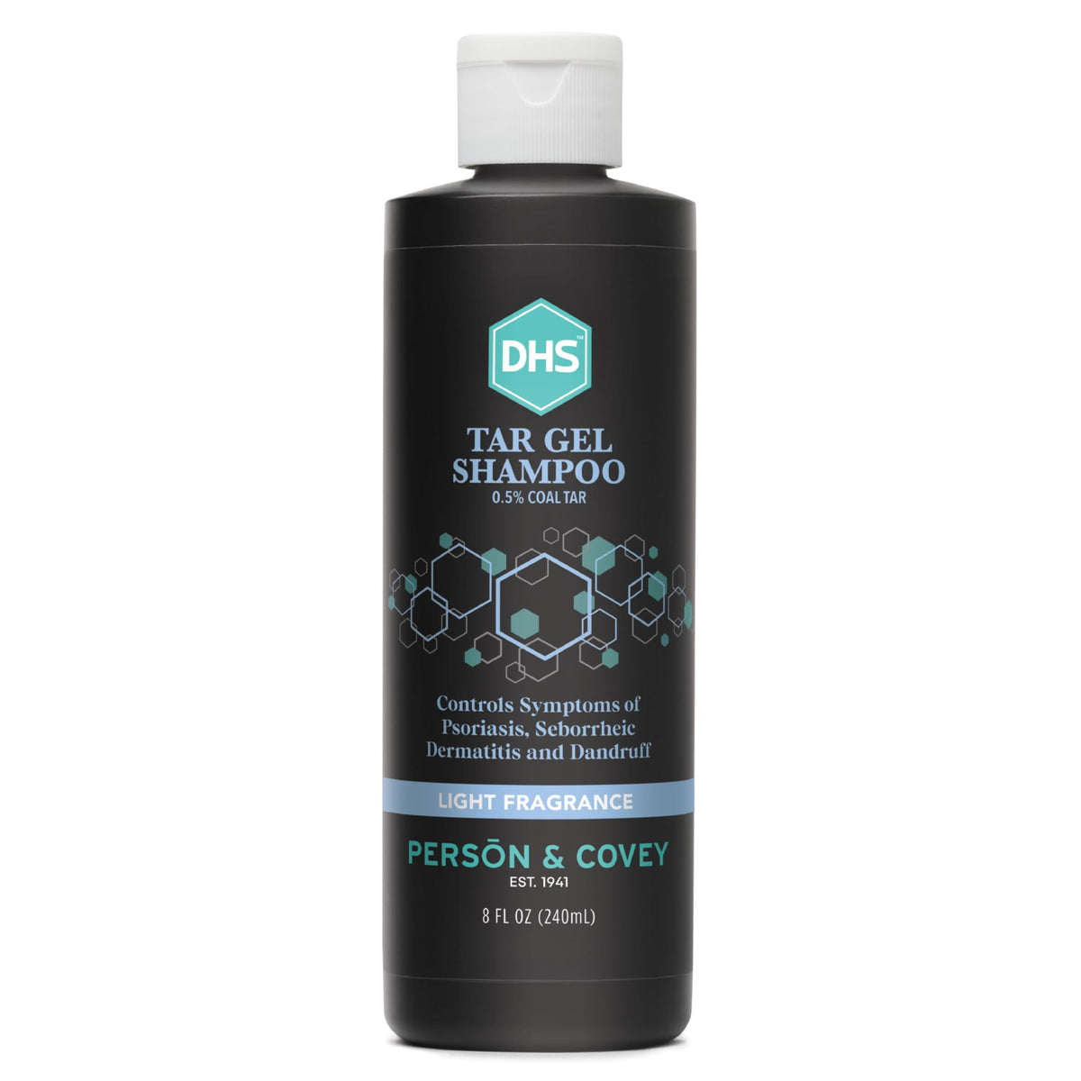 DHS T Gel Shampoo bottle front promoting deep scalp cleansing