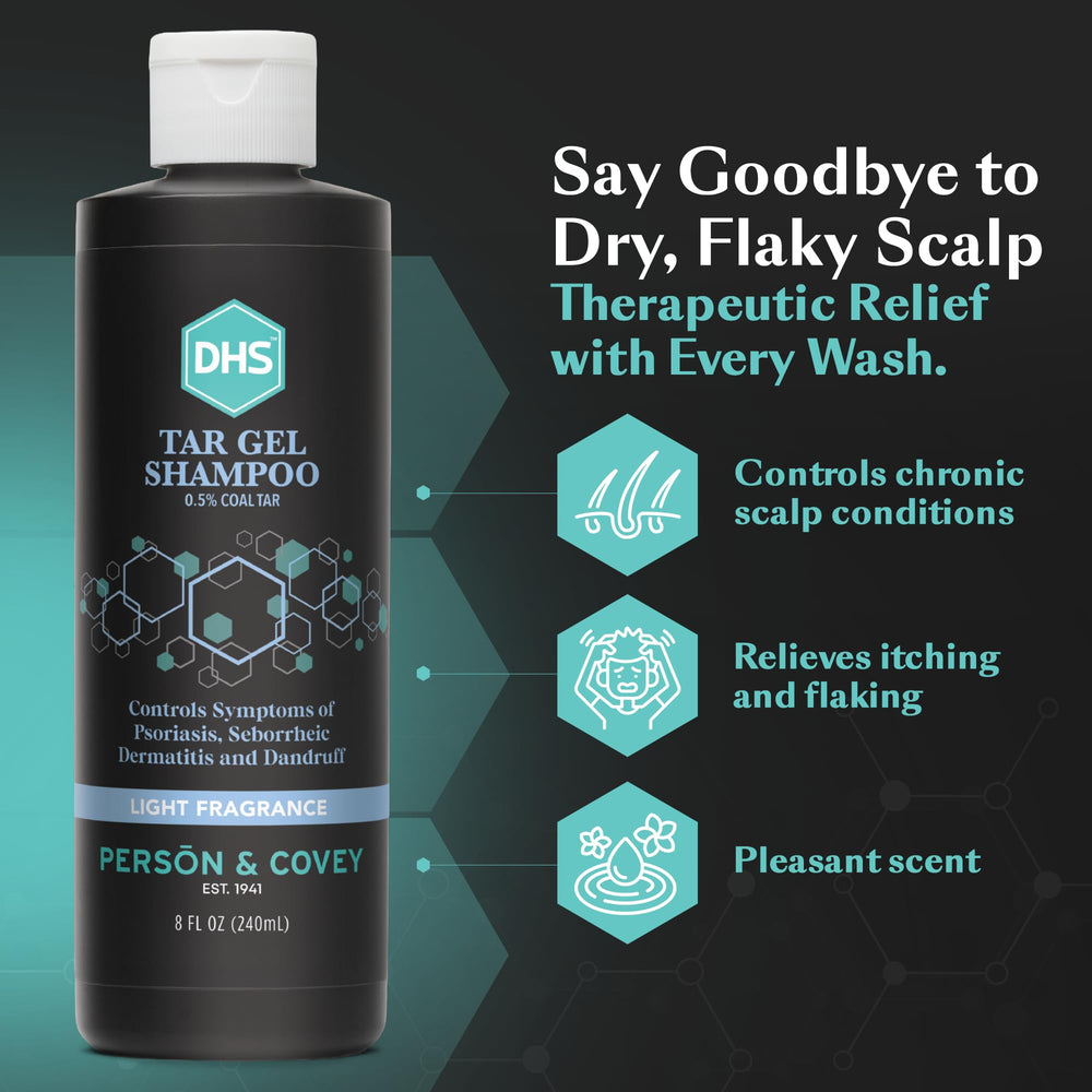 DHS T Gel Shampoo demonstrates rich lather for thorough scalp cleansing