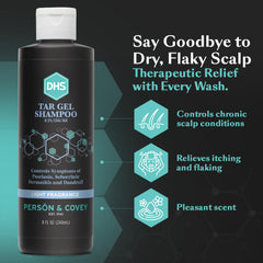DHS T Gel Shampoo demonstrates rich lather for thorough scalp cleansing