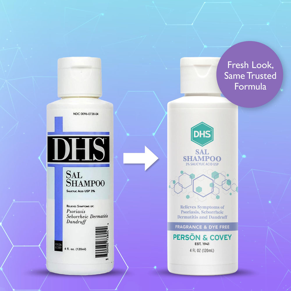 DHS SAL Shampoo being applied to scalp to create a foamy lather