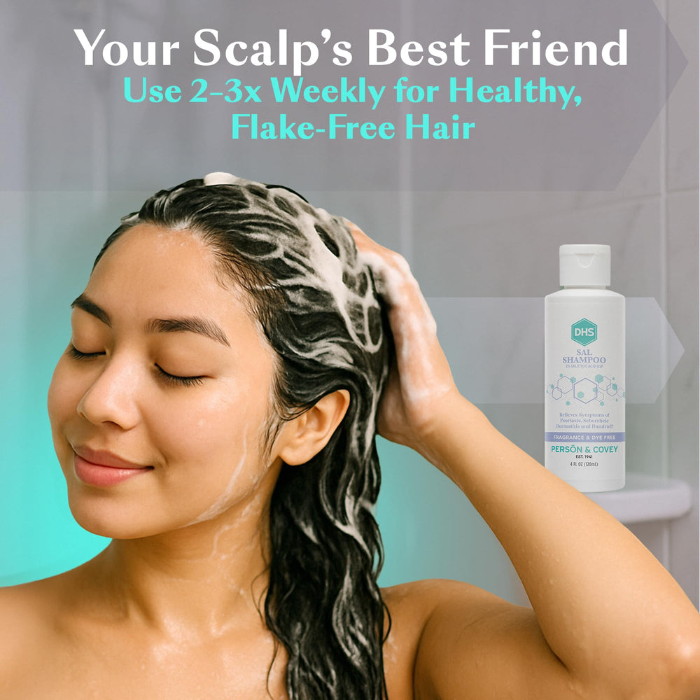 DHS SAL Shampoo dermatologist-recommendation seal on packaging