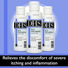 DHS SAL Shampoo foamy lather shown during application