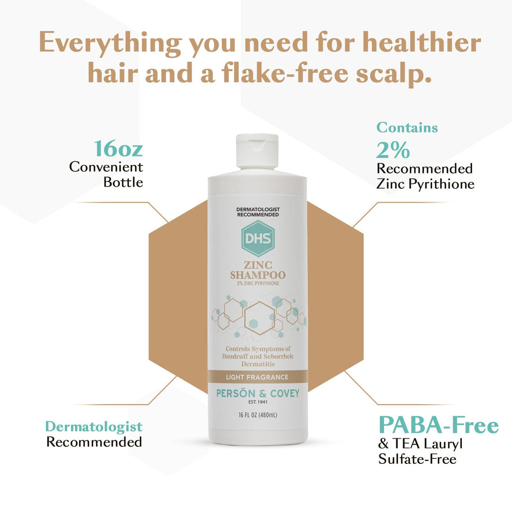 DHS Zinc Shampoo lather-foam demonstrates creamy cleansing.