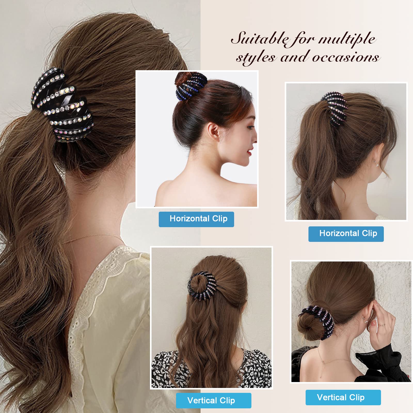 DI QIU REN bird nest clip blue gradient for daily versatile styling.