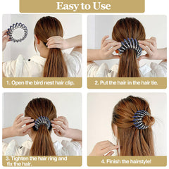 DI QIU REN bird nest clip orange gradient for vibrant party looks.
