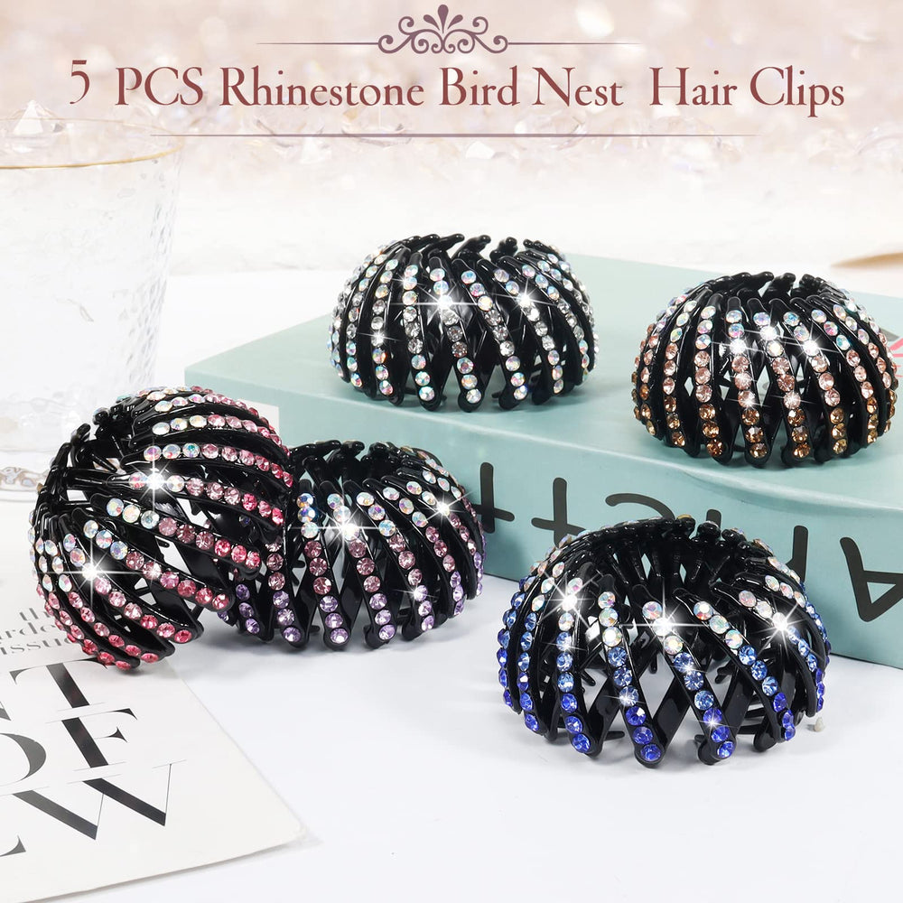DI QIU REN bird nest clip pink gradient for elegant updos.