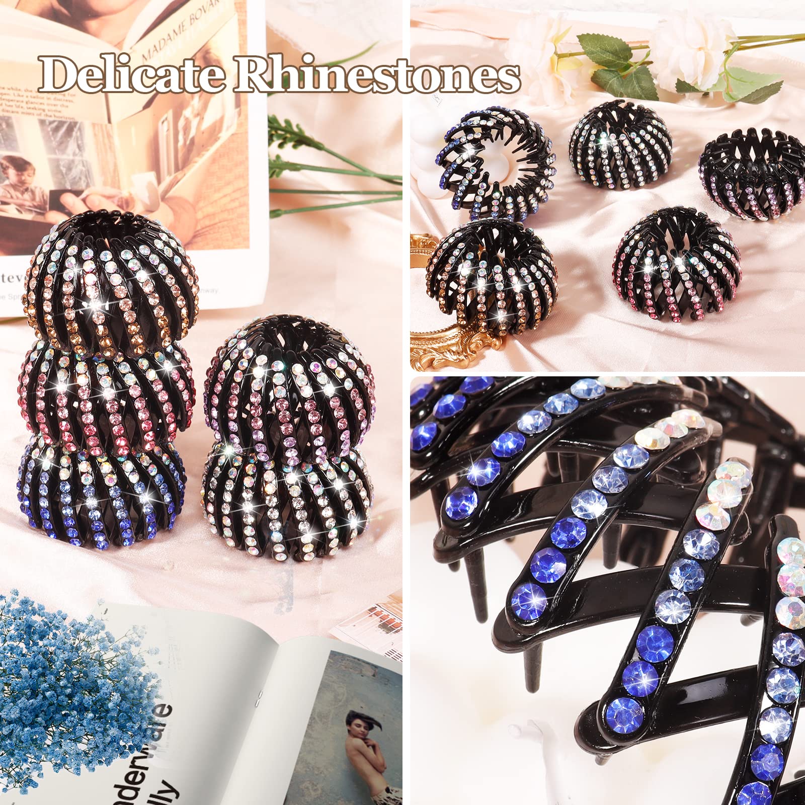 DI QIU REN bird nest clip white gradient for clean, versatile styling.