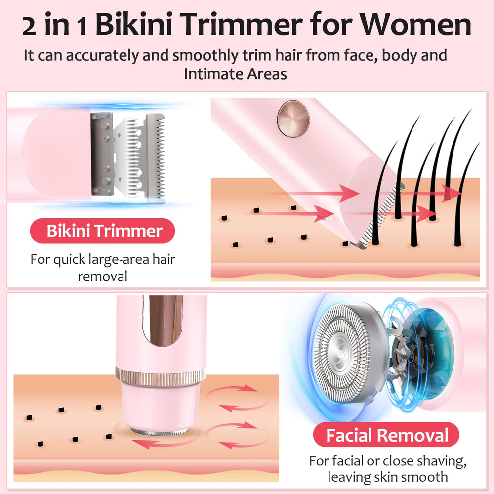 Diagfile bikini trimmer IPX7 waterproof for wet and dry use