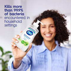 Dial Antibacterial Defense aloe formula highlights moisturizing cleanse for skin.