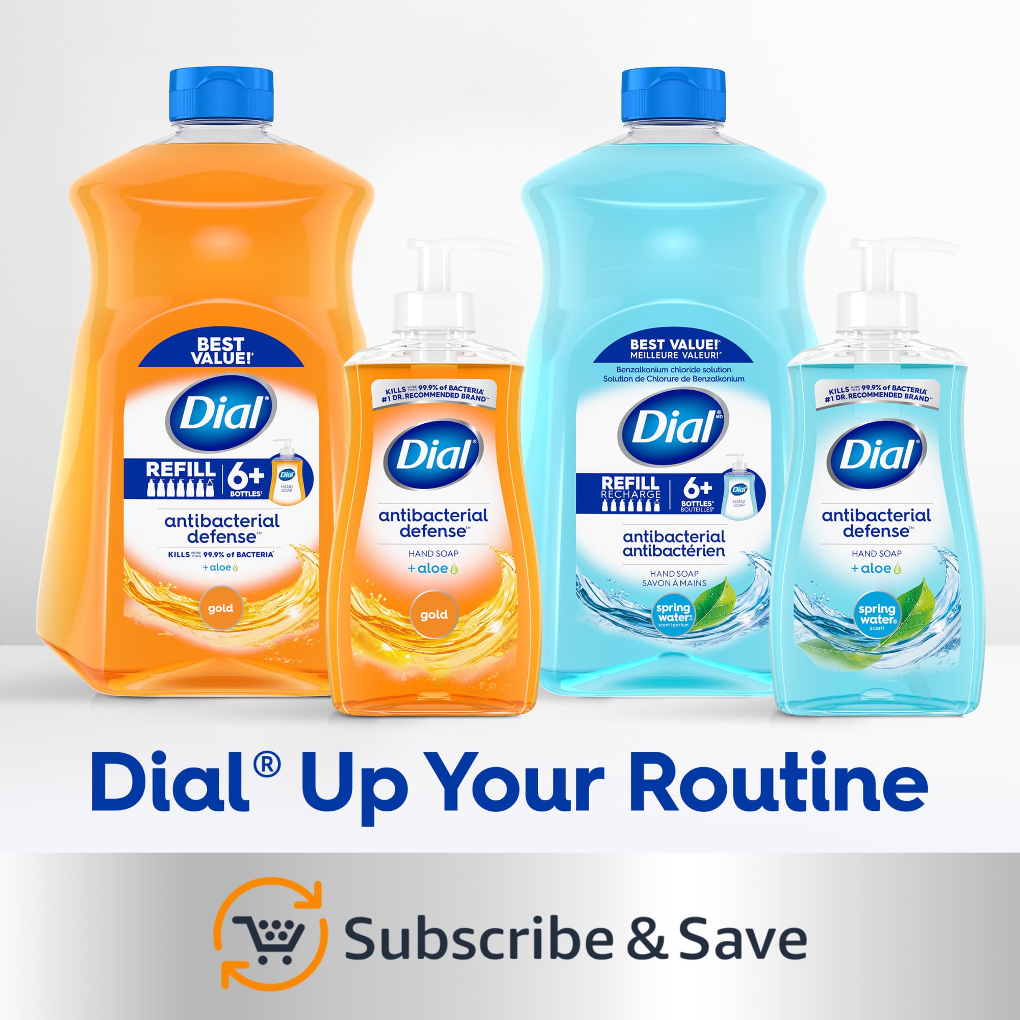 Dial Antibacterial Defense foamy rinse captures rich lather during wash.