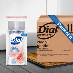Dial Complete grapefruit dispenser highlights easy lather and quick cleansing