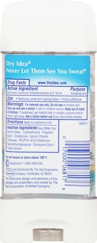 Dial Dry Idea hypoallergenic-label view emphasizes gentle daily use