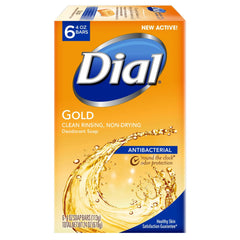 Dial Gold antibacterial soap bar wrapped for freshness and convenience.