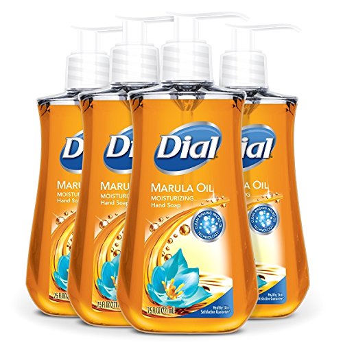 Dial hand soap marula oil bottle front — moisturizing cleansing for daily use.