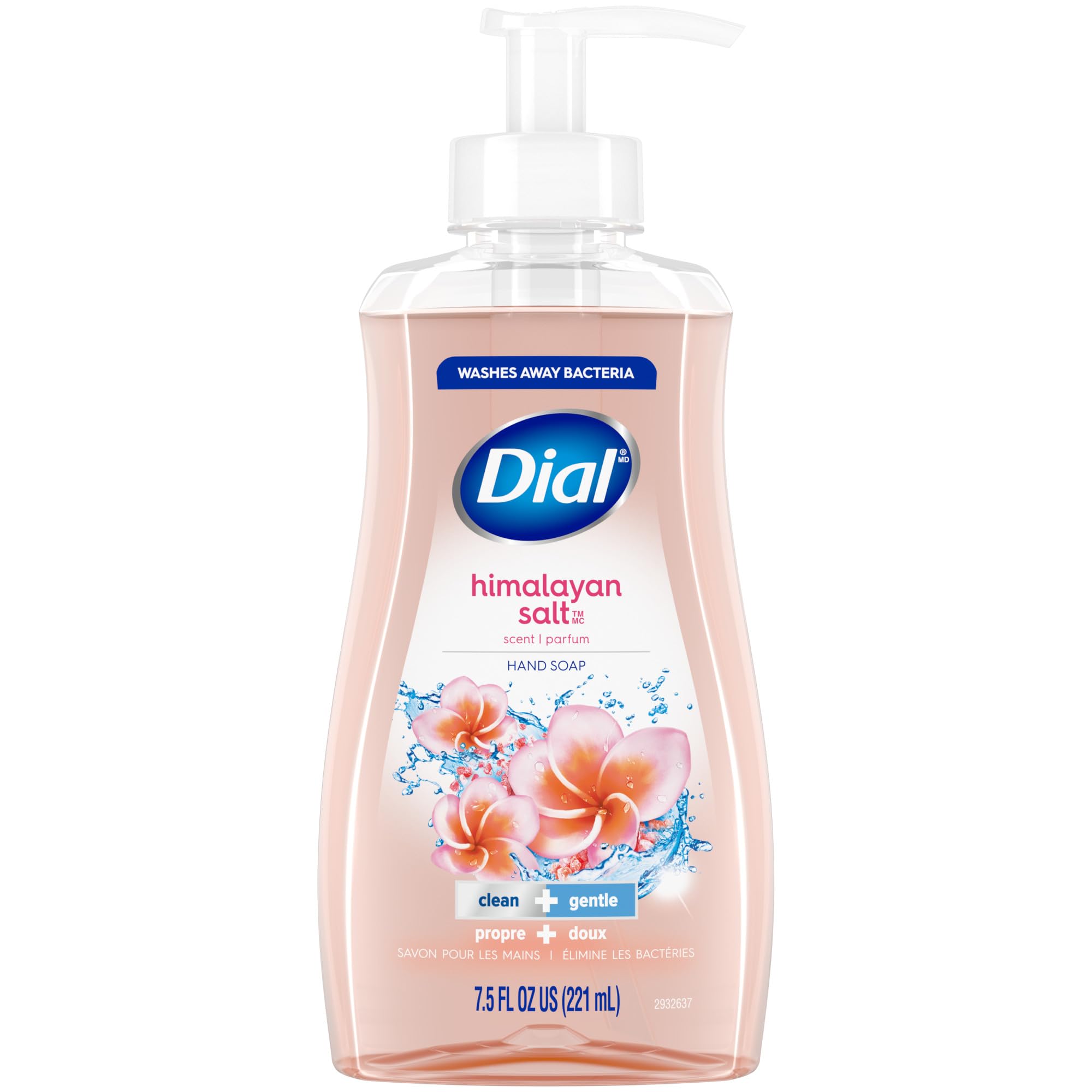 Dial Himalayan Salt hand soap bottle on sink with refreshing scent for everyday use