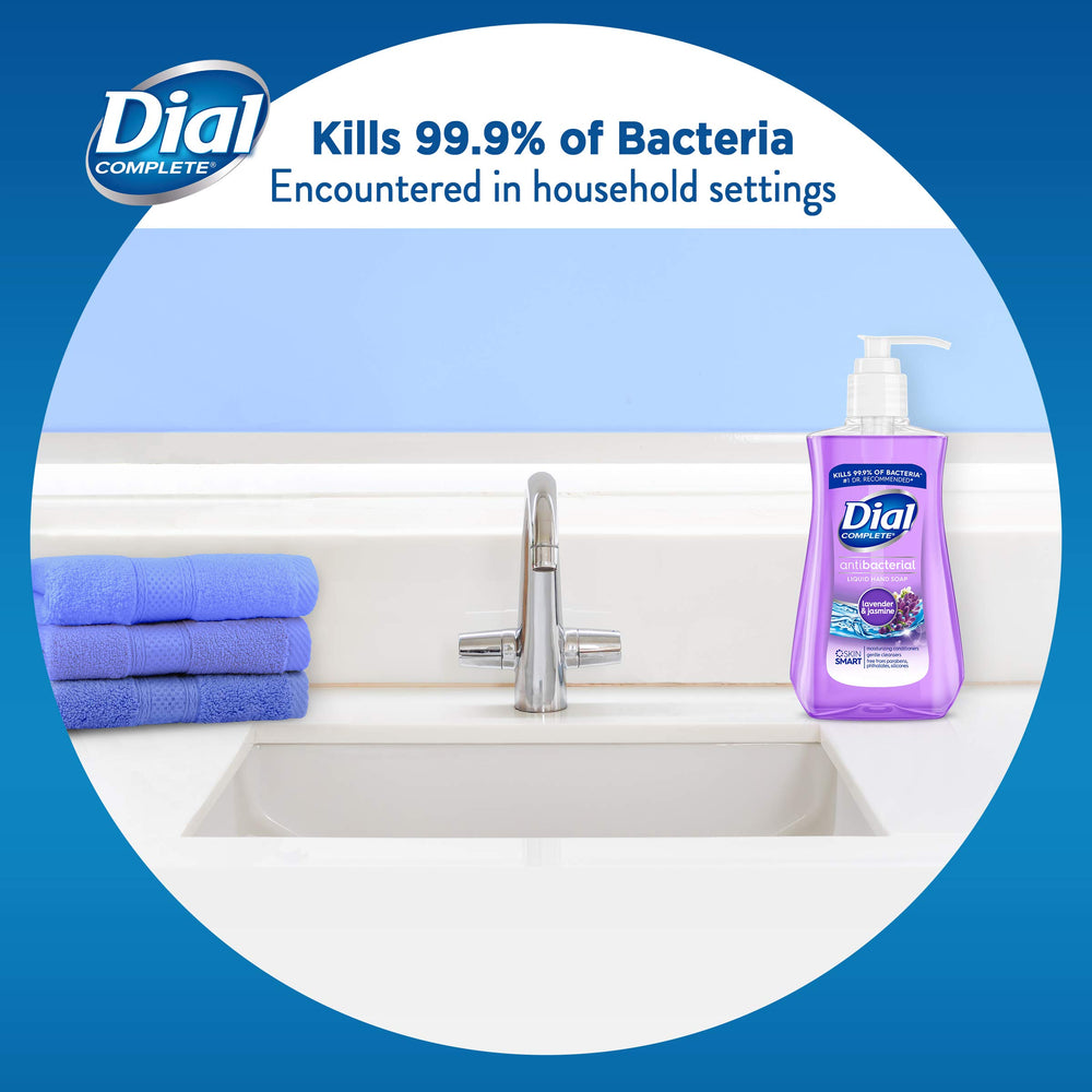 Dial skin moisturizing formula emphasizes soft hands after washing.