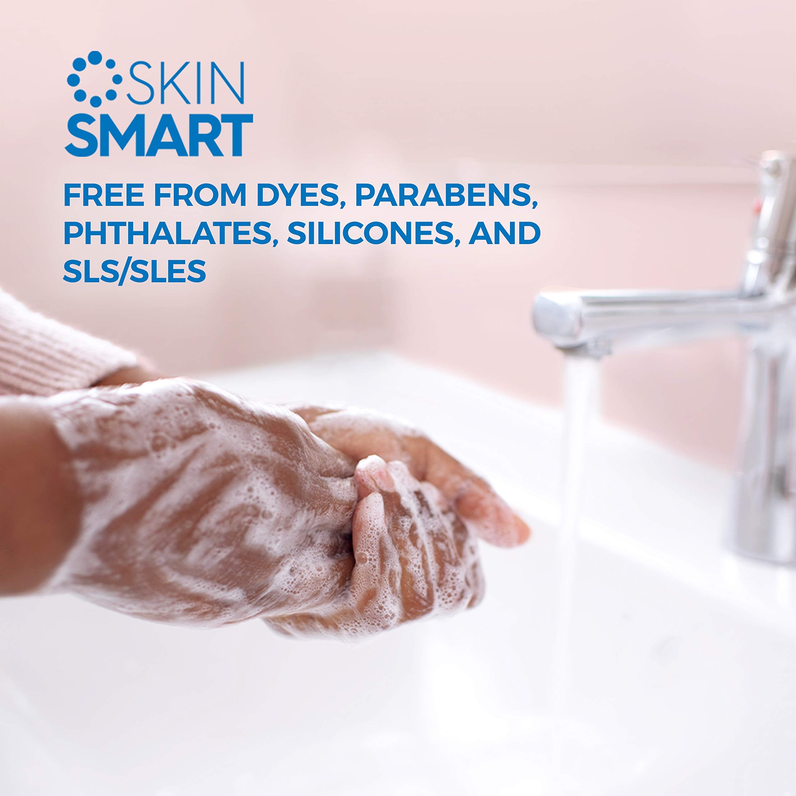 Dial SkinSmart formula texture on hands after wash looks smooth and hydrated
