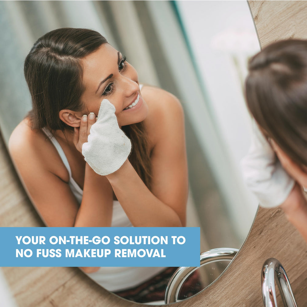 Diamond Wipes cotton and rice extracts texture in wipe demonstrating soothing cleansing.
